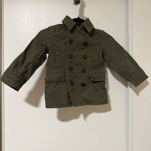 Burberyy Kids Double-Breasted Olive Jacket